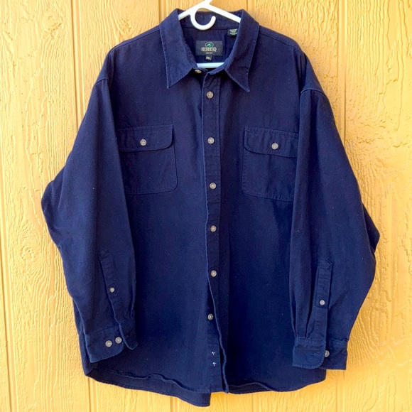 RedHead Other - Redhead Flannel Shirt Navy Blue New unworn long sleeves Size 3XL Cotton
